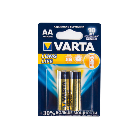 Батарейка VARTA Longlife Mignon 1.5V - LR6/ AA 2 шт в блистере