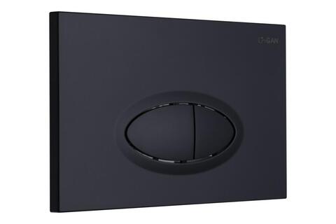 Logan Oval 297676 Кнопка смыва двойная, Black Mattе