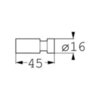 Emco System2 3575 001 01 Крючок, одинарный, ширина, мм-16, глубина, мм-45, высота, мм-16, тип установки-настенный, крепеж-есть, цвет-хром