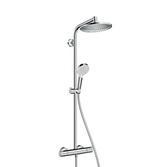 Hansgrohe Crometta S 27268000 Душевая система внешнего монтажа с термостатом 120,1 см с верхней лейкой 24х24 см фото