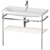 Duravit Happy D.2 Plus HP4838O2222 Консоль напольная с умывальником 975х490х850 мм, с 1 отв под смесит, 1 ящик, выпуск и сифон в комплекте, цвет белый глянцевый