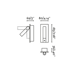 GABO Бра с ридером бронзовое LED 4W 2700K