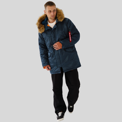 Парка Alpha Industries N-3B Slim Fit Slate Blue (Голубая)
