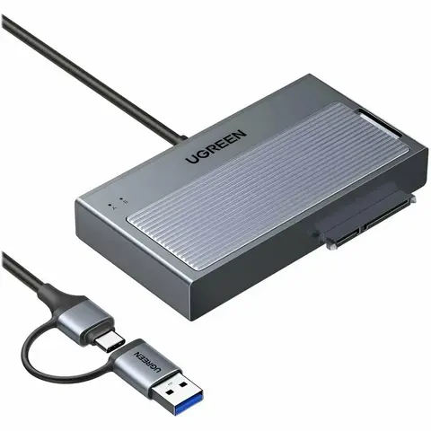 Внешний корпус UGREEN D320 (75621EU) M.2 NVMe&SATA Hard Drive Adapter, серый