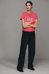 ZARA ФУТБОЛКА С ЭФФЕКТОМ ПОТЕРТОСТИ COCA-COLA®, КРАСНЫЙ