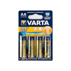 Батарейка VARTA Longlife Mignon 1.5V - LR6/AA 4 шт в блистере