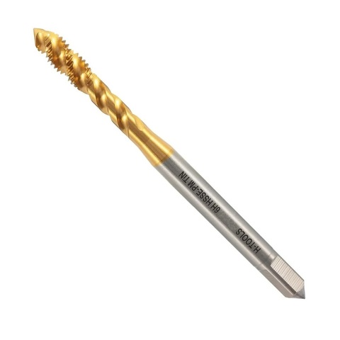 Метчик М 2,5х0,45 (Машинный, винт.) DIN371 HSSEPM-TiN 6h C/2-3P R45 50мм a=2,1 H-Tools 30130THT