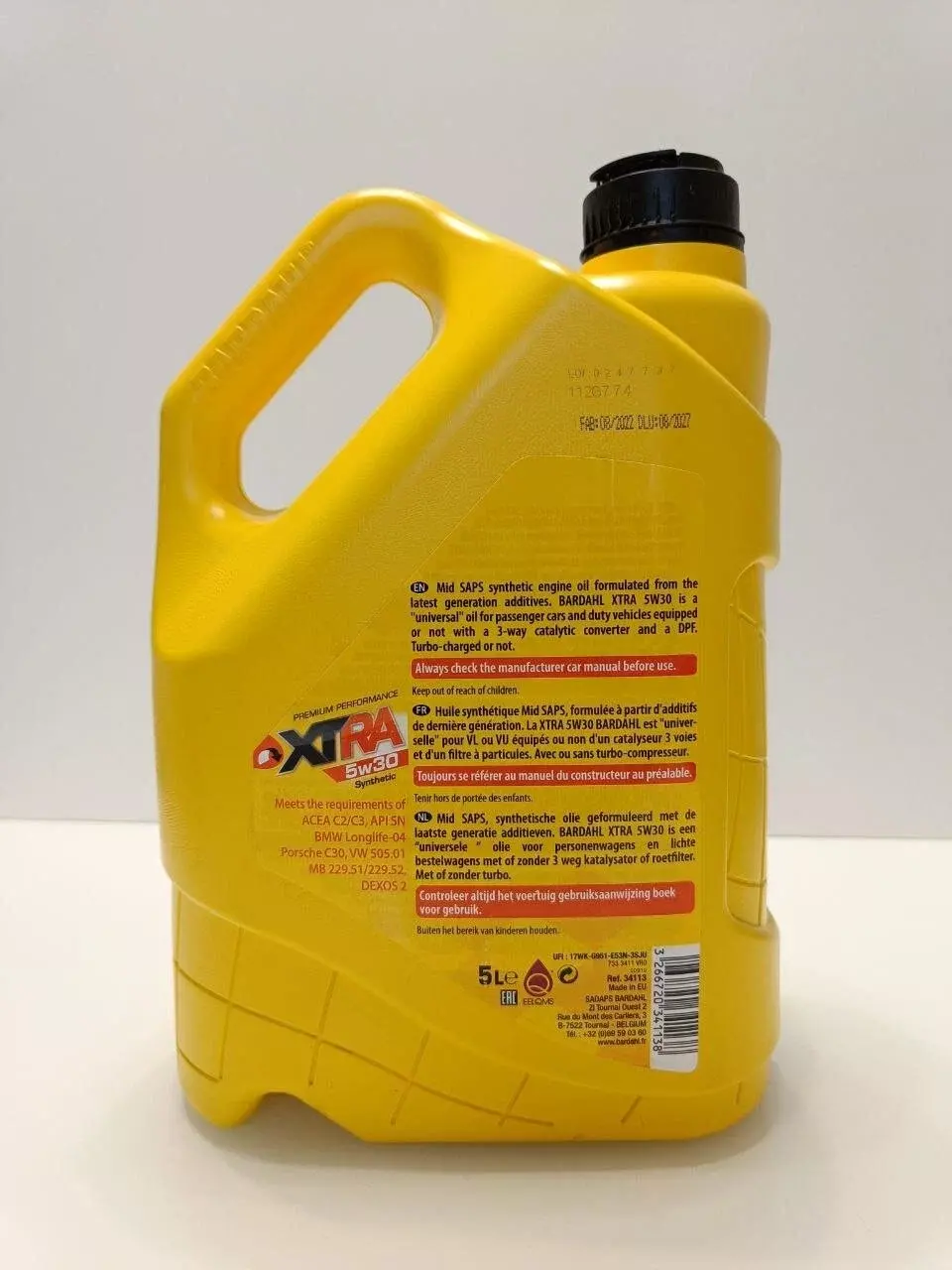 Масло моторное Bardahl XTRA 5W-30 C2/C3 синтетическое 5 л