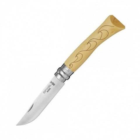 Нож Opinel №7 Nature, нержавеющая сталь, рукоять самшит