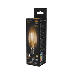 Лампа светодиодная Gauss LED Filament Свеча E14 9Вт 680Лм 2700К (103801109)