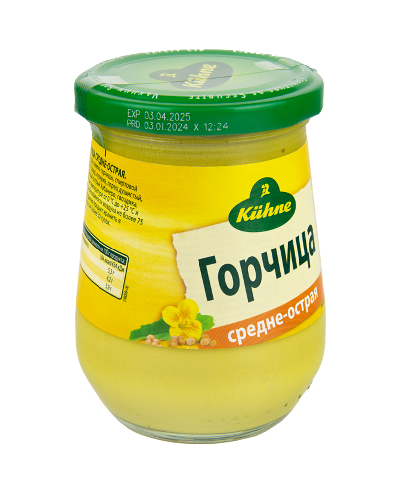 Горчица Kuhne Средне-Острая 250 мл.