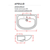 ArtCeram APL001 01 00 BI*1 Раковина полувстраиваемая, 66x49, цвет: белый