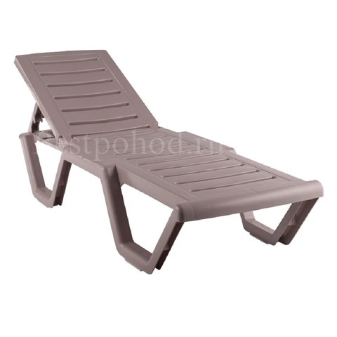 Лежак пластиковый пляжный Sunbed тортора