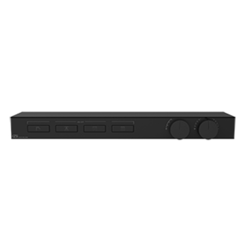 Gessi Hi-Fi 63026#706 Термостат для душа, с вкл. до 4 источников одновременно (внешняя часть), с полкой из черного мат. стекла, цвет: Black Metal PVD