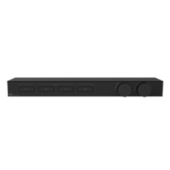 Gessi Hi-Fi 63026#706 Термостат для душа, с вкл. до 4 источников одновременно (внешняя часть), с полкой из черного мат. стекла, цвет: Black Metal PVD фото