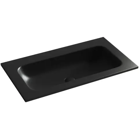 Ceramica Nova Grace CN7012MBWX Раковина накладная без отверстия под смеситель, 81x45.7, цвет: черный матовый