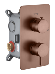 Boheme Cell 135-2-BRB Смеситель для ванны встроенный 2-х проходной, цвет: брашированная бронза фото