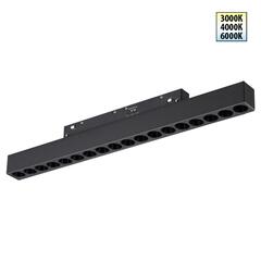 359623 SHINO NT25 158 черный Трековый светильник для низков. шинопровода с переключ. цв. темпер. IP20 LED 3000К\4000К\6000К 18W 48V FLUM