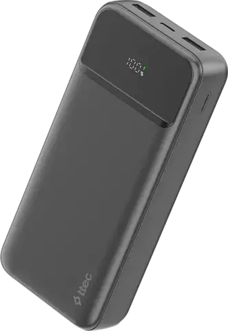 Внешний аккумулятор TTEC ReCharger LCD 20000mAh PD 2*USB-A&USB-C 20W Powerbank, черный