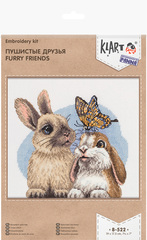 "Klart" набор для вышивания "Пушистые друзья" 17.5 х 19 см
