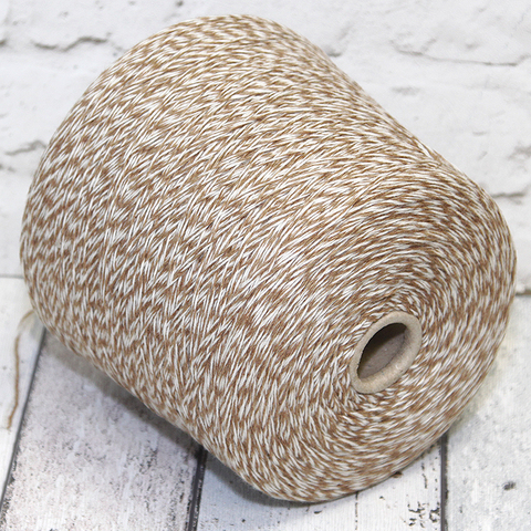 Меринос с хлопком (45%) KNOLL COAST ORGANIC 14/2 бело-коричневый