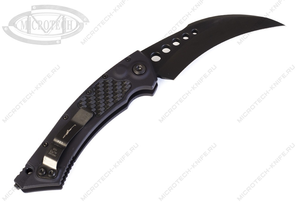 Нож Microtech 166-1DLCTCFIS Hawk Auto Signature