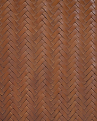 Изголовье кровати Natesa из массива тика и кожи 163 x 60 см