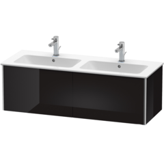 Duravit XSquare XS407504040 База под раковину 1280х478х400 мм, с 2 выдв ящик, цвет черный глянц.(для 233613) фото