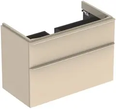 Geberit Smyle Square 500.354.JL.1 Тумба под раковину 88.4x61.7x47см, Песчаный глянец / Высокоглянцевое покрытие фото