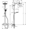 Hansgrohe Crometta S 27268000 Душевая система внешнего монтажа с термостатом 120,1 см с верхней лейкой 24х24 см