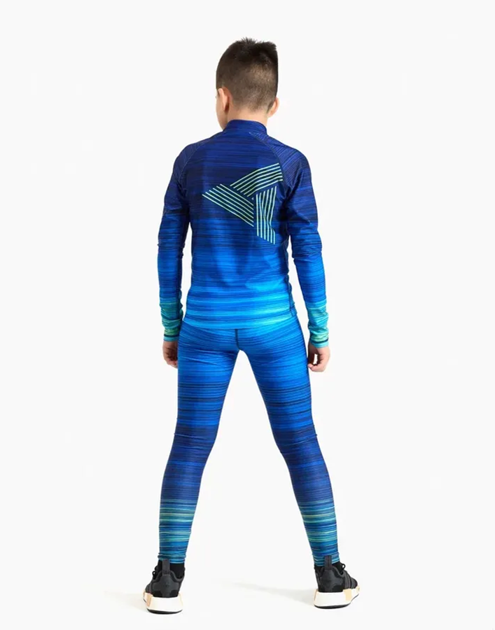 Детский гоночный комбинезон Arswear Race Kids синий-лайм - 4