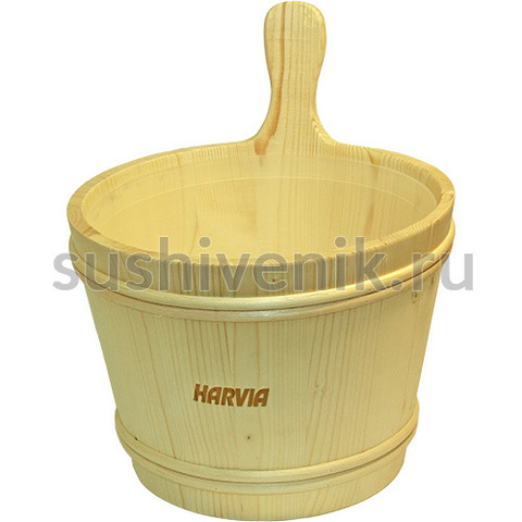 Шайка сосновая Harvia c пластиковой вставкой, 7 л - 3
