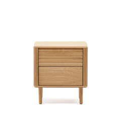 Lenon Тумбочка с 2 ящиками из шпона дуба 50 x 55 см