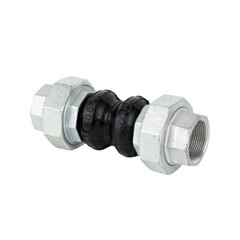 Компенсатор EPDM с оцинкованными чугунными резьбовыми патрубками DN 25 PN 16 Рашворк 505-025-16