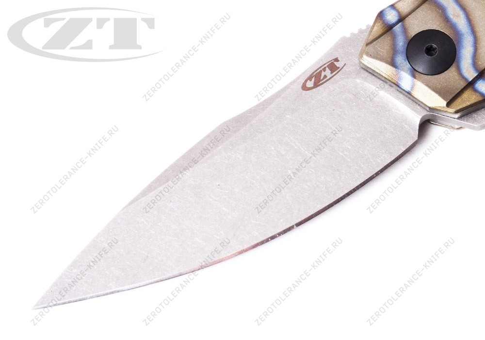 Нож Zero Tolerance ZT0357TS Custom Anodized Tiger Stripe Titanium - фотография 