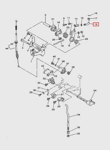 Связь  для лодочного мотора T15, OTH 9,9 SEA-PRO (12-13)