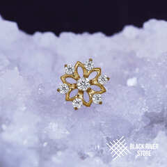 Flower Tritaque Crystal PVD Yellow
