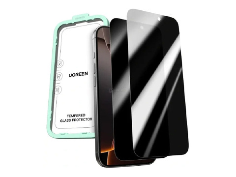 Защитное стекло UGREEN SP1155 (95829) Tempered Glass Privacy Screen Protector for iPhone 17 Pro 6,3'' 2шт, прозрачный