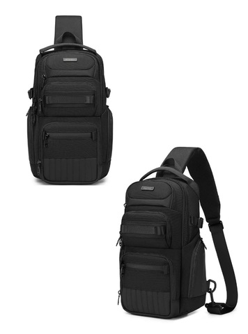 Картинка рюкзак однолямочный Ozuko 9807 Black - 15