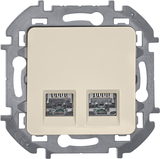 Розетка компьютерная двойная RJ45 категория 5e UTP - Legrand Inspiria - слоновая кость — фото 14