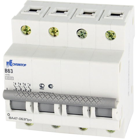 ВА Контактор (Legrand) ВА47-063Про, 4P, 25A, Icu-4,5kA, х-ка С
