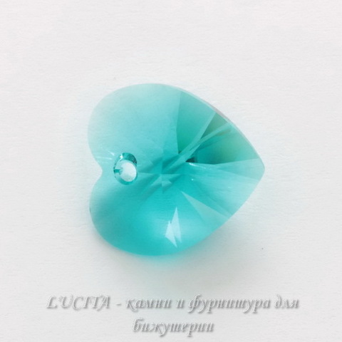 6228 Подвеска Сваровски Сердечко Blue Zircon (14,4х14 мм) ()