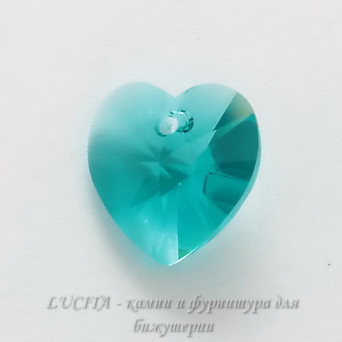 6228 Подвеска Сваровски Сердечко Blue Zircon (14,4х14 мм) ()