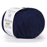Пряжа Gazzal Baby Cotton 3438 темно-синий
