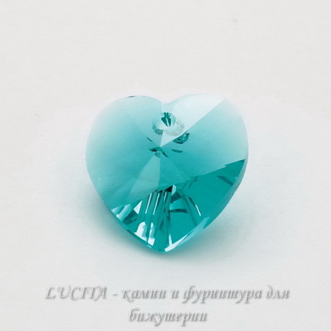 6228 Подвеска Сваровски Сердечко Blue Zircon (14,4х14 мм) ()
