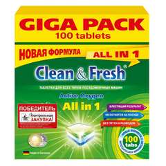 Таблетки для ПММ Clean&Fresh Allin1 (giga) 100шт/уп