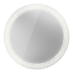 Duravit Happy D.2 Plus HP7480G0000 Зеркало круглое d700 мм, декор: organic, LED 3500, 31w, сенсор, регулировка яркости, приглушение света + выключатель фото