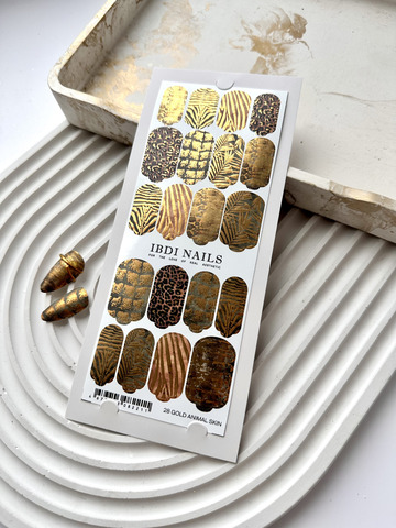 Пленки для маникюра IBDI NAILS 28 GOLD ANIMAL SKIN