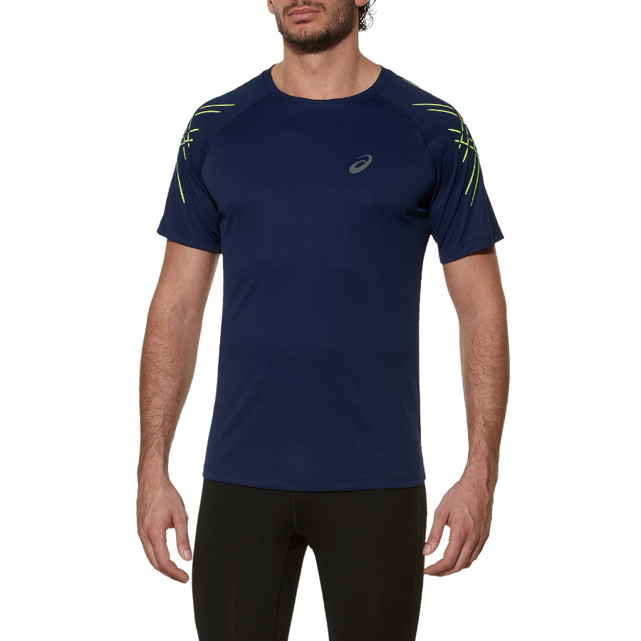 Спортивная футболка Asics SS Stripe Top мужская синяя