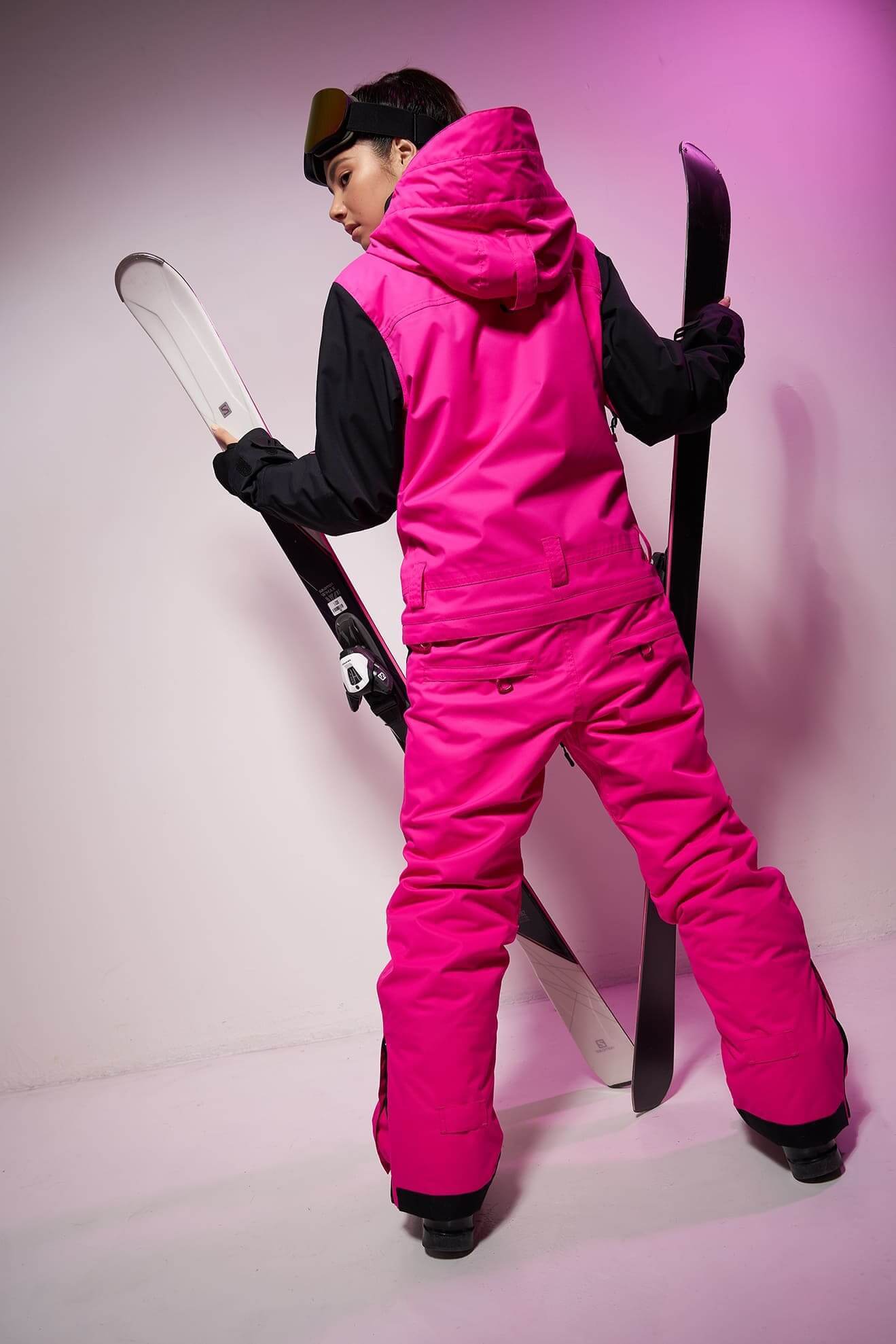 COOL ZONE Flex сноубордический комбинезон женский цикламен-черный - 6